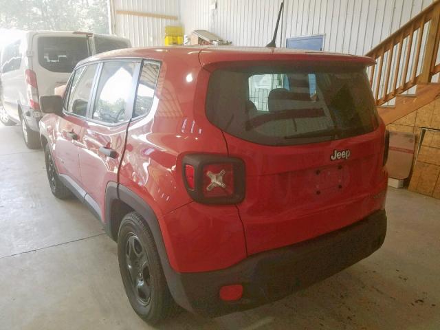 ZACCJAAT6FPB47368 - 2015 JEEP RENEGADE S RED photo 3