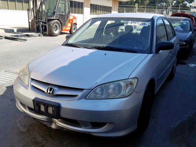 1HGES16394L004710 - 2004 HONDA CIVIC DX V SILVER photo 2