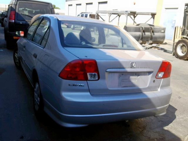 1HGES16394L004710 - 2004 HONDA CIVIC DX V SILVER photo 3