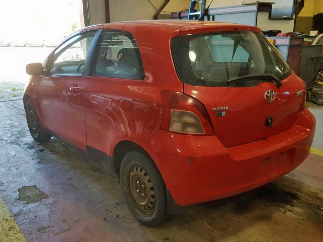 JTDJT923985143812 - 2008 TOYOTA YARIS RED photo 3