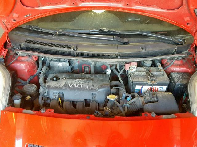 JTDJT923985143812 - 2008 TOYOTA YARIS RED photo 7