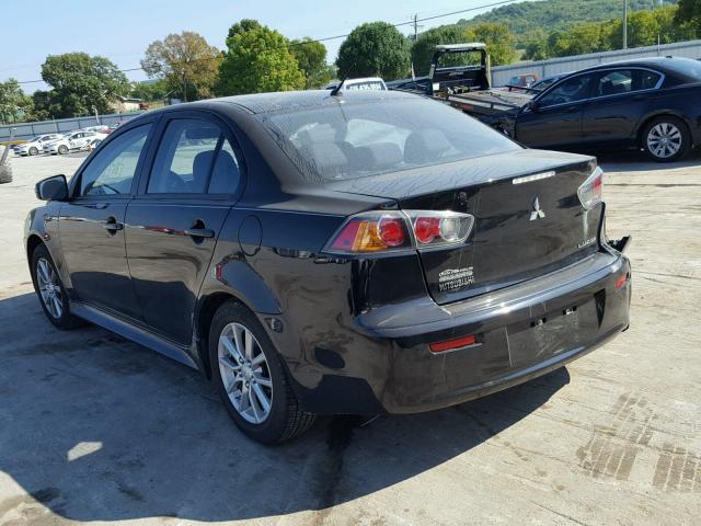 JA32U2FU1GU009469 - 2016 MITSUBISHI LANCER ES BLACK photo 3