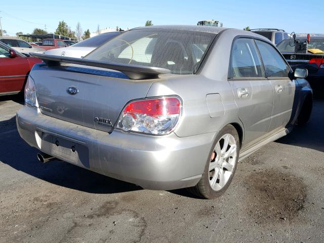 JF1GD74687H506395 - 2007 SUBARU IMPREZA WR SILVER photo 4