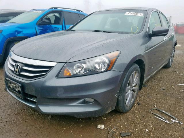 1HGCP3F82BA016772 - 2011 HONDA ACCORD EXL GRAY photo 2