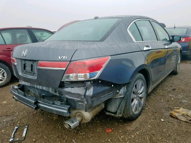 1HGCP3F82BA016772 - 2011 HONDA ACCORD EXL GRAY photo 4