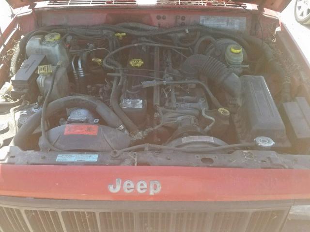 1J4FJ28S9TL226429 - 1996 JEEP CHEROKEE S RED photo 7