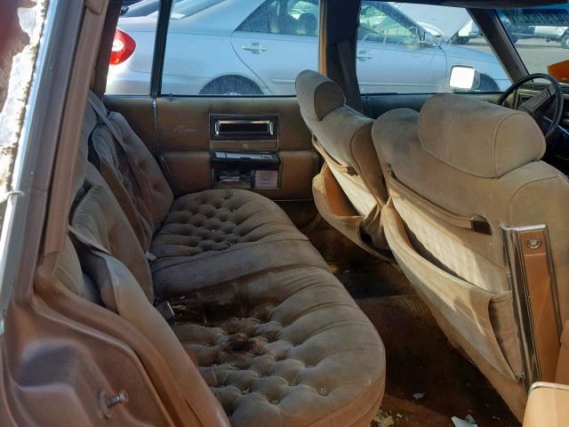 1G6DW51Y1J9732459 - 1988 CADILLAC BROUGHAM BROWN photo 6