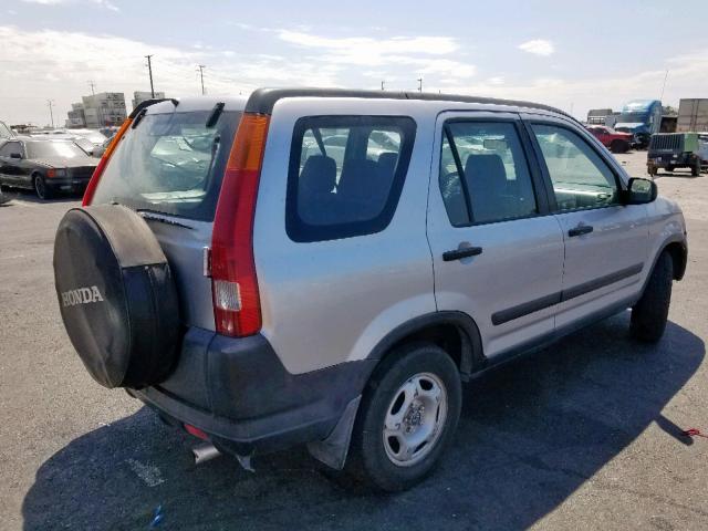 JHLRD68454C005837 - 2004 HONDA CR-V LX GRAY photo 4