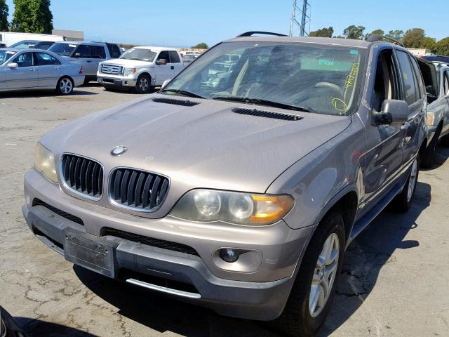 5UXFA13514LU37111 - 2004 BMW X5 3.0I TAN photo 2