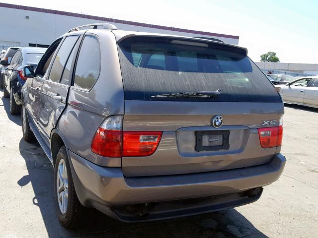 5UXFA13514LU37111 - 2004 BMW X5 3.0I TAN photo 3