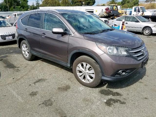 2HKRM4H75EH651932 - 2014 HONDA CR-V EXL GRAY photo 1