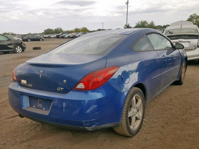 1G2ZH178764176065 - 2006 PONTIAC G6 GT BLUE photo 4