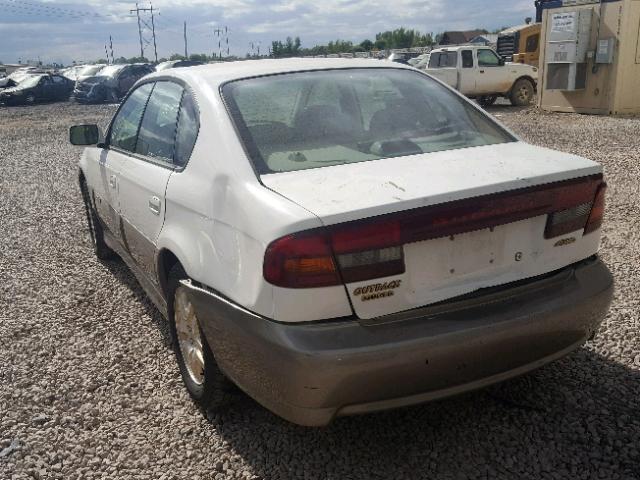 4S3BE686517215260 - 2001 SUBARU LEGACY OUT WHITE photo 3