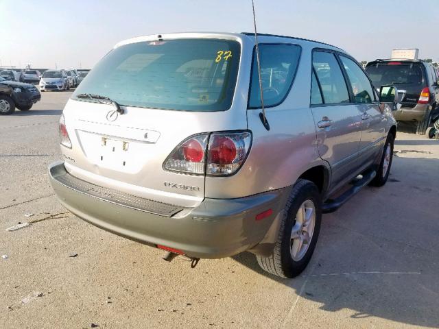 JTJGF10U330164401 - 2003 LEXUS RX 300 SILVER photo 4