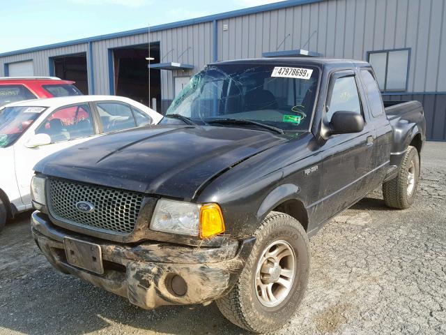 1FTYR14V33PA83293 - 2003 FORD RANGER SUP BLACK photo 2