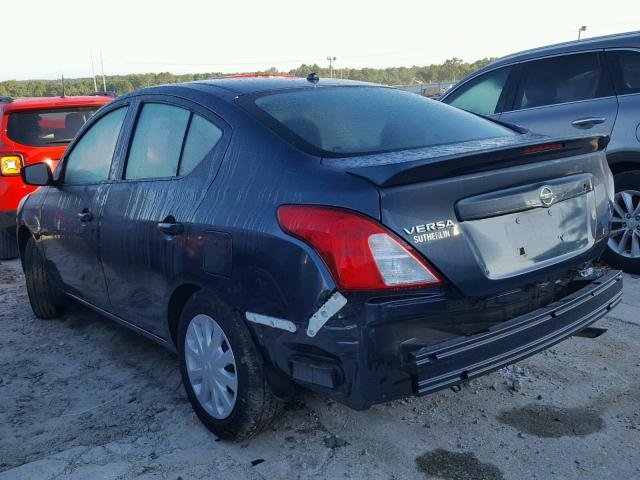 3N1CN7AP9HL825474 - 2017 NISSAN VERSA S BLUE photo 3