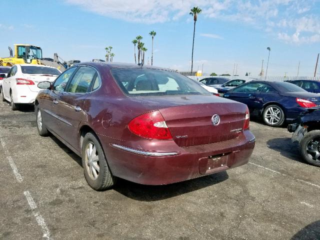 2G4WD582161300138 - 2006 BUICK LACROSSE C MAROON photo 3