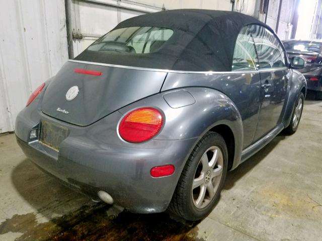 3VWCD31YX5M300704 - 2005 VOLKSWAGEN NEW BEETLE ნაცრისფერი ფოტო 4