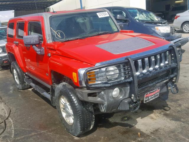 5GTDN13E978210603 - 2007 HUMMER H3 RED photo 1