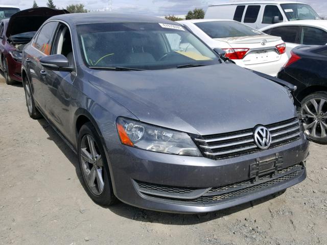 1VWBH7A38CC016899 - 2012 VOLKSWAGEN PASSAT SE GRAY photo 1