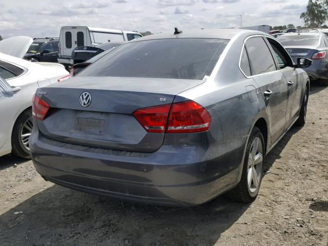 1VWBH7A38CC016899 - 2012 VOLKSWAGEN PASSAT SE GRAY photo 4