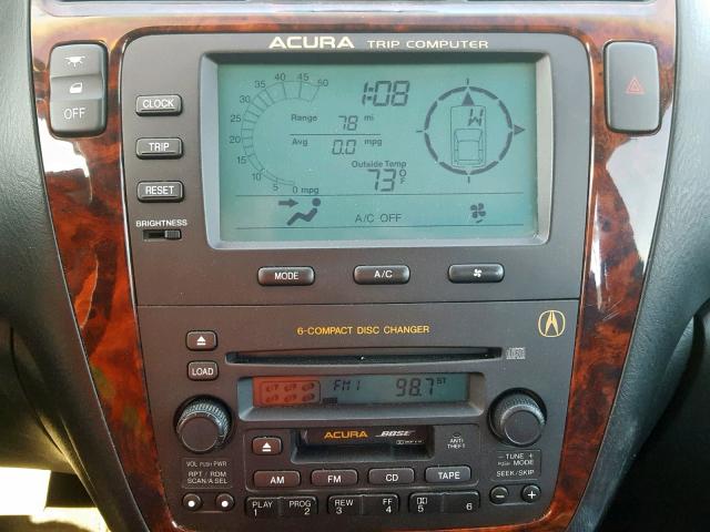 2HNYD18661H509779 - 2001 ACURA MDX TOURIN BLACK photo 9