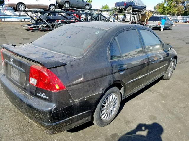 2HGES15505H566478 - 2005 HONDA CIVIC LX BLACK photo 4