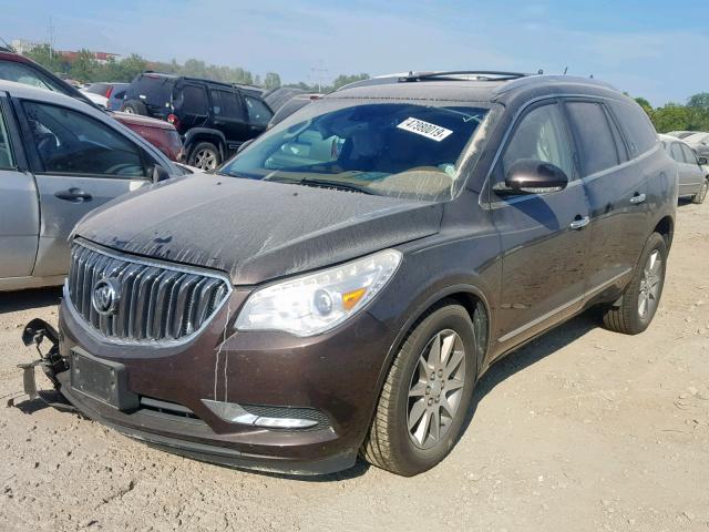 5GAKVBKD8FJ319883 - 2015 BUICK ENCLAVE BROWN photo 2