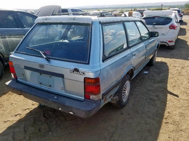 JF2AN52B5LD414567 - 1990 SUBARU LOYALE BLUE photo 4