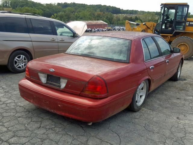 2FAFP74W11X206885 - 2001 FORD CROWN VICT RED photo 4