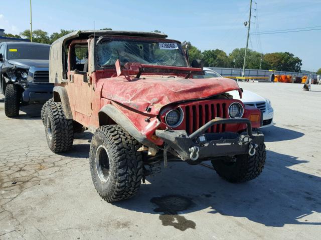 1J4FA49S24P751174 - 2004 JEEP WRANGLER / RED photo 1