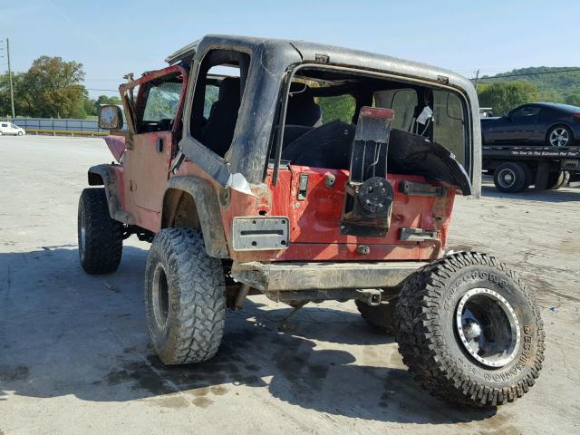 1J4FA49S24P751174 - 2004 JEEP WRANGLER / RED photo 10