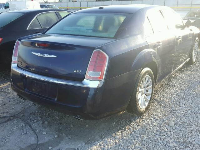 2C3CCAAG7EH164357 - 2014 CHRYSLER 300 BLUE photo 4