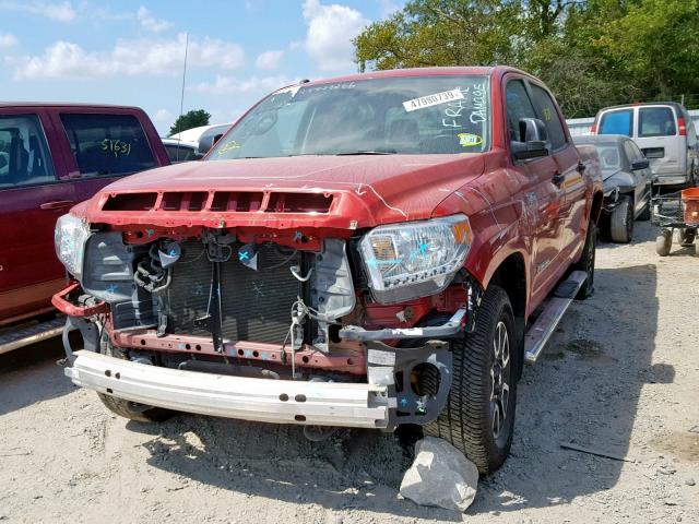 5TFDY5F14GX509484 - 2016 TOYOTA TUNDRA CRE RED photo 2