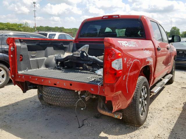 5TFDY5F14GX509484 - 2016 TOYOTA TUNDRA CRE RED photo 4