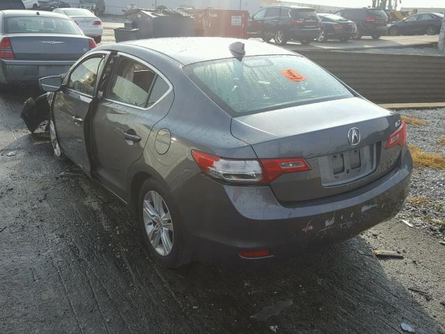 19VDE1F39DE019162 - 2013 ACURA ILX 20 GRAY photo 3