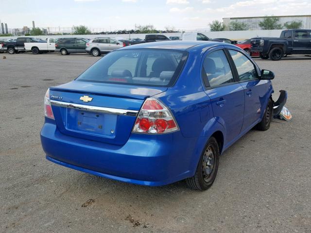 KL1TD5DE9AB120641 - 2010 CHEVROLET AVEO LS BLUE photo 4