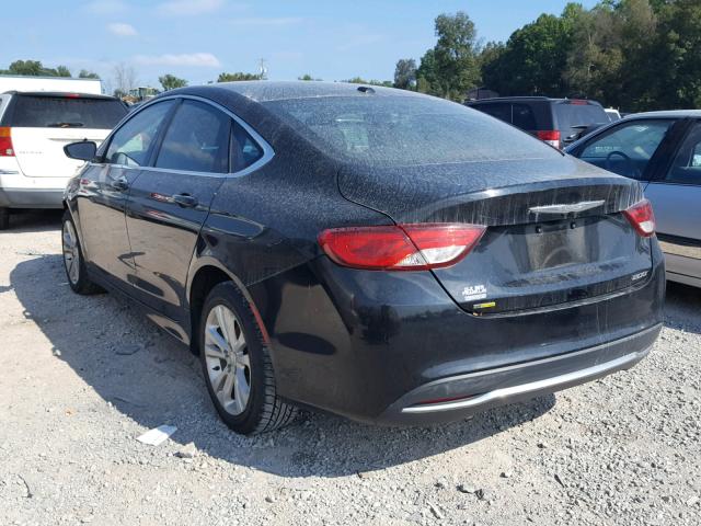 1C3CCCABXFN607030 - 2015 CHRYSLER 200 LIMITE BLACK photo 3