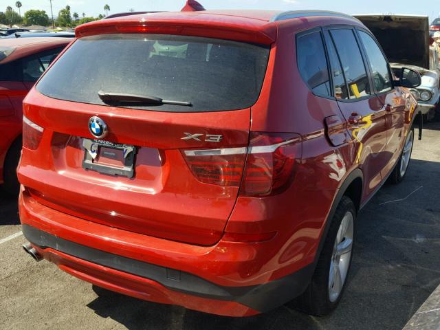 5UXWZ7C39H0X42311 - 2017 BMW X3 SDRIVE2 RED photo 4