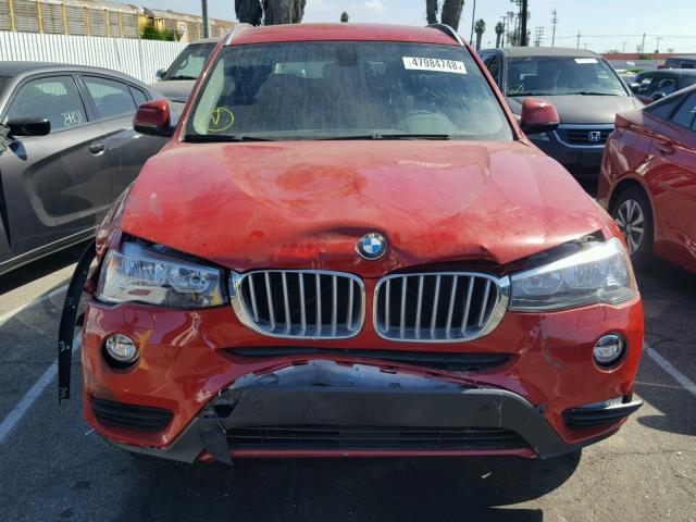 5UXWZ7C39H0X42311 - 2017 BMW X3 SDRIVE2 RED photo 9