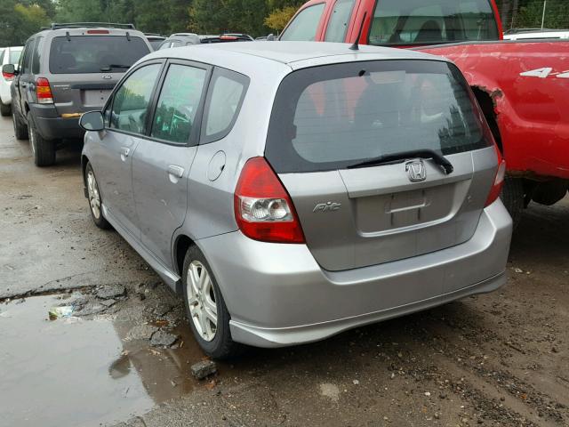 JHMGD38638S037717 - 2008 HONDA FIT SPORT SILVER photo 3