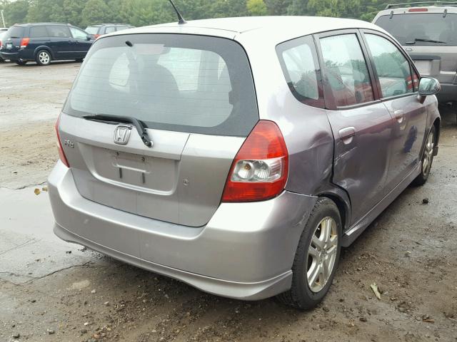 JHMGD38638S037717 - 2008 HONDA FIT SPORT SILVER photo 4