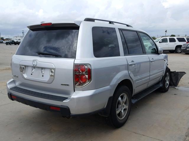 5FNYF18318B024391 - 2008 HONDA PILOT SE SILVER photo 4