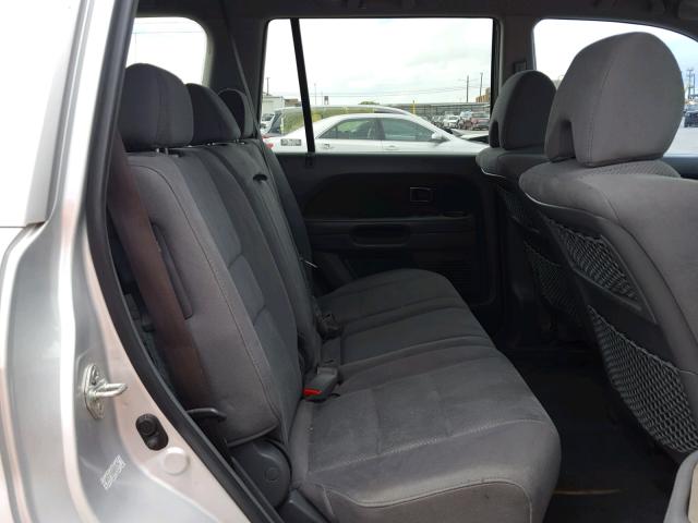 5FNYF18318B024391 - 2008 HONDA PILOT SE SILVER photo 6