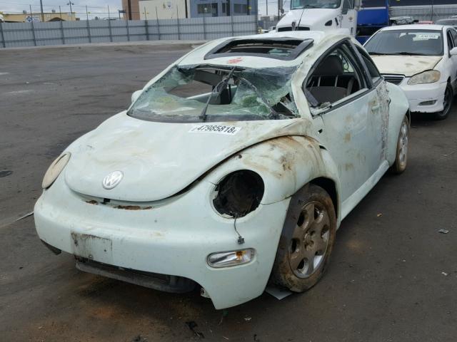 3VWCB21C32M455563 - 2002 VOLKSWAGEN NEW BEETLE TEAL photo 2