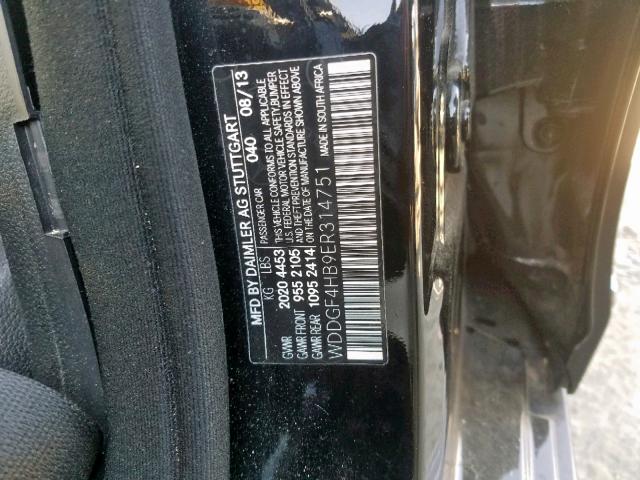 WDDGF4HB9ER314751 - 2014 MERCEDES-BENZ C 250 BLACK photo 10