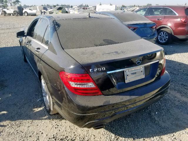 WDDGF4HB9ER314751 - 2014 MERCEDES-BENZ C 250 BLACK photo 3