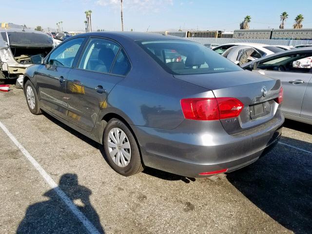 3VW2K7AJ2EM405040 - 2014 VOLKSWAGEN JETTA BASE GRAY photo 3