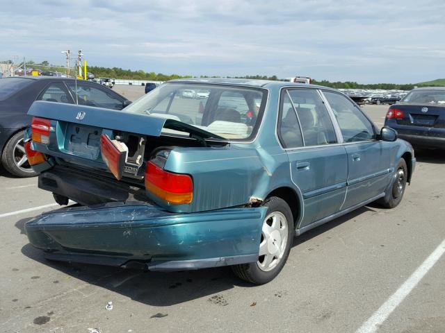 1HGCB7695PA169801 - 1993 HONDA ACCORD 10T GREEN photo 4