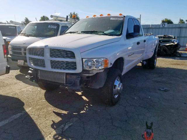 3D7MS48C35G829591 - 2005 DODGE RAM 3500 S WHITE photo 2